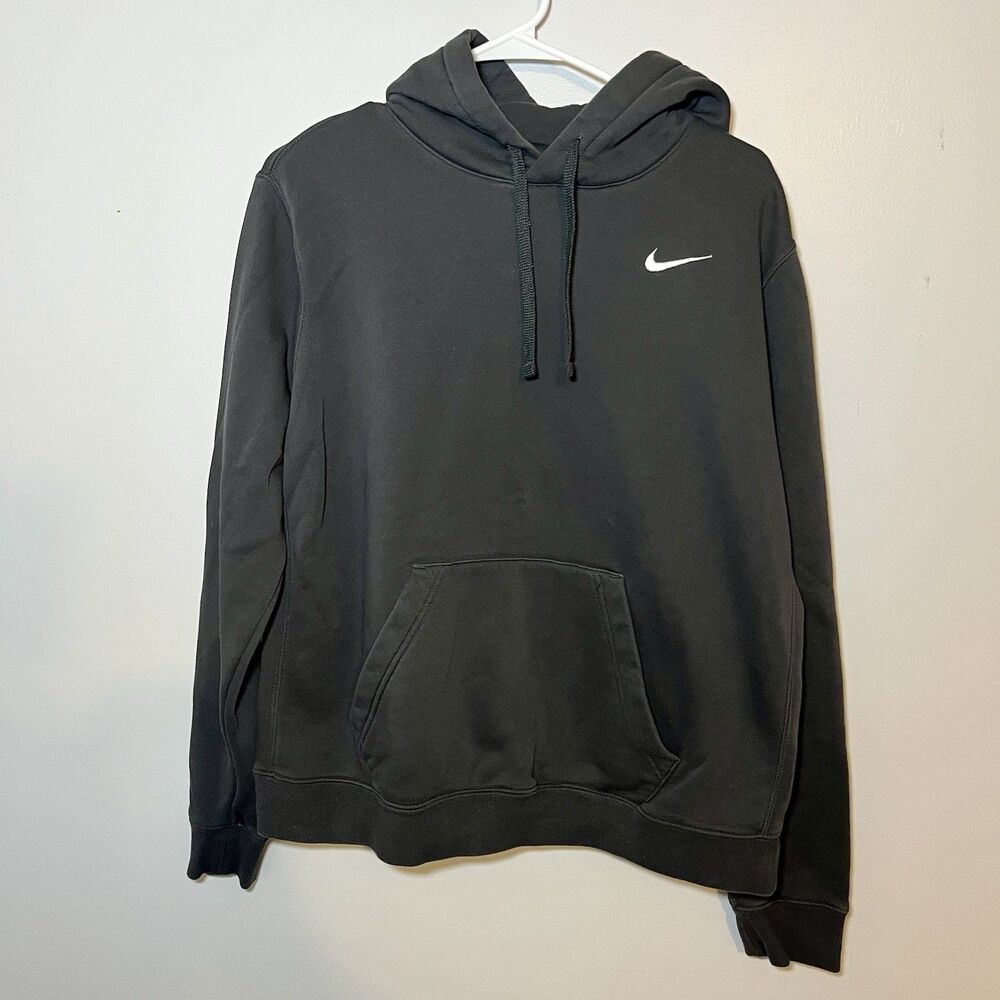 Nike Men’s Fleece Pullover Hoodie Sweatshirt Large Dark Gray Casual Athletic
